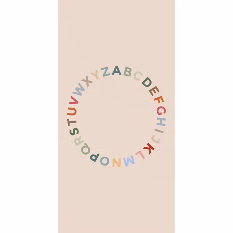 Tapete - Alphabet – Kreis – Bildung – Spielerisch – Farbenfroh — 2