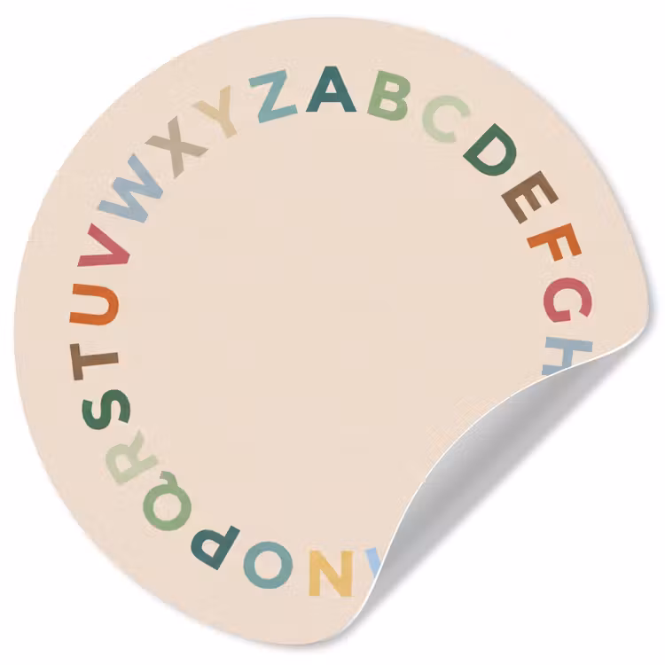 Runde Tapete - Alphabet – Kreis – Bildung – Spielerisch – Farbenfroh — 1