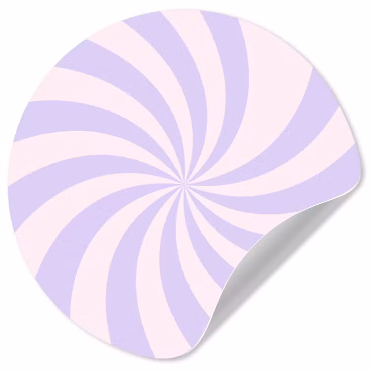 Runde Tapete - Muster – Spirale – Abstrakt – Modern – Lila-Rosa — 1