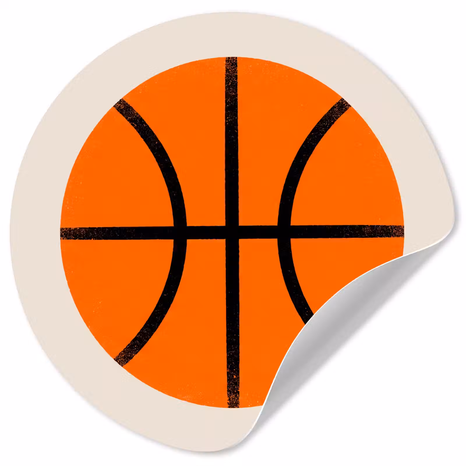 Runde Tapete - Basketball – Ball – Sport – Illustration – Orange — 1
