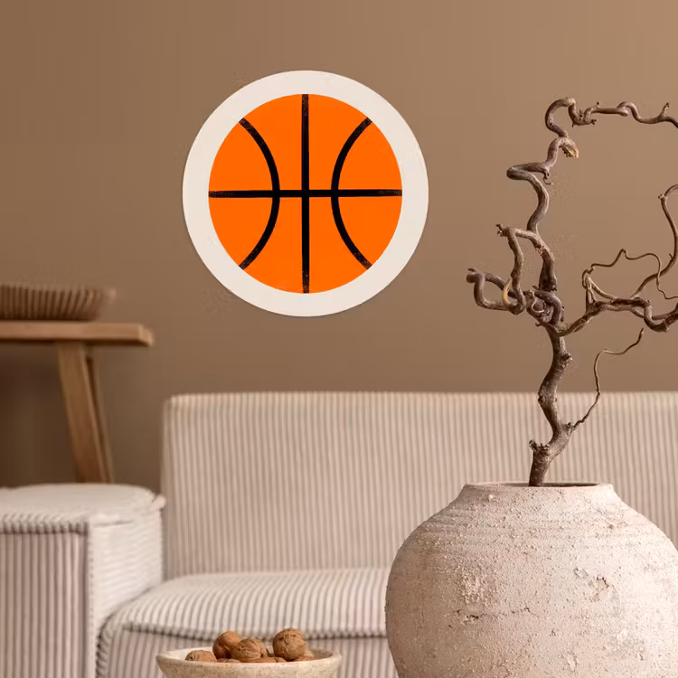 Runde Tapete - Basketball – Ball – Sport – Illustration – Orange — 2