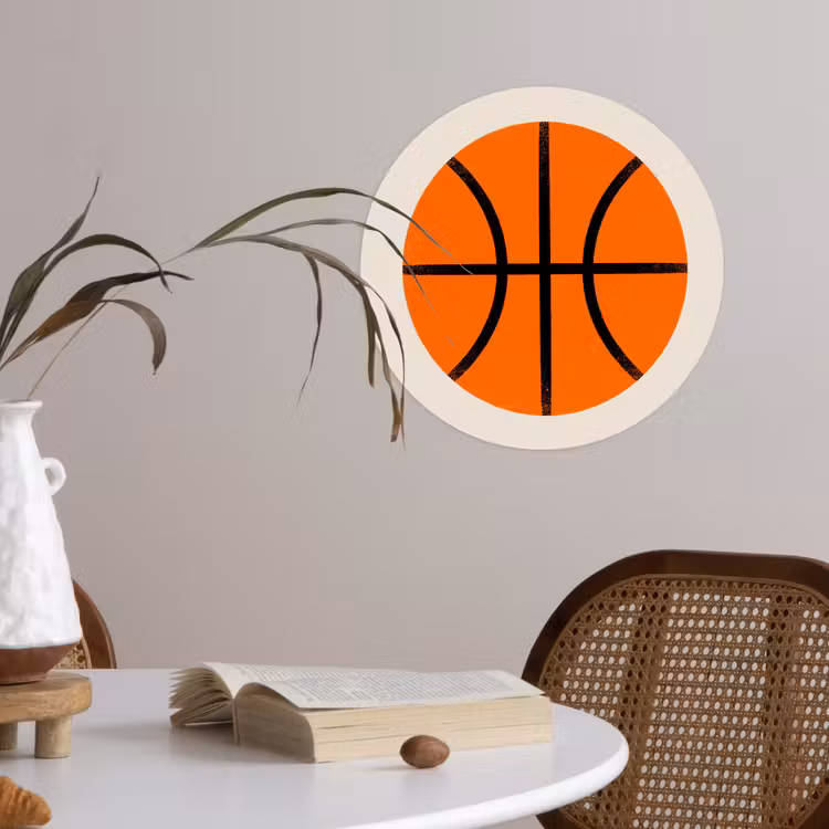 Runde Tapete - Basketball – Ball – Sport – Illustration – Orange — 4