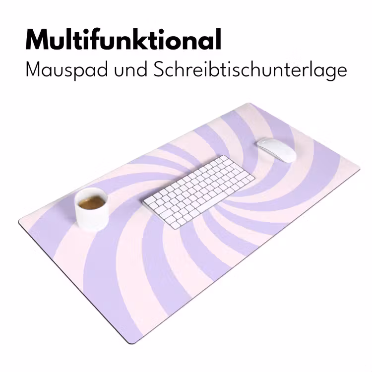 Schreibtischunterlage - Muster – Spirale – Abstrakt – Modern – Lila-Rosa — 4