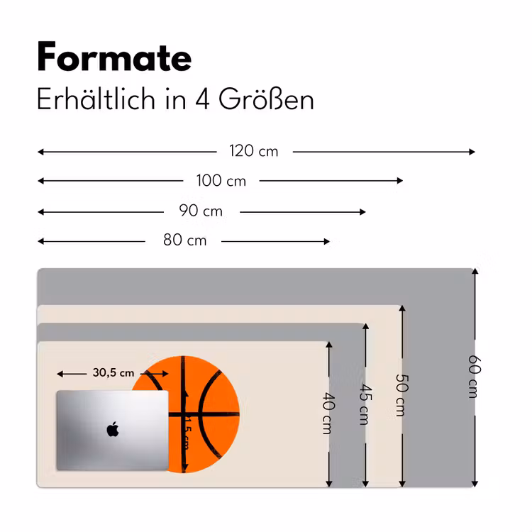 Schreibtischunterlage - Basketball – Ball – Sport – Illustration – Orange — 5
