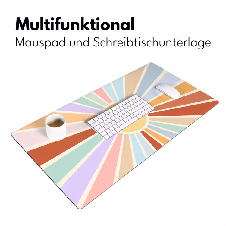 Schreibtischunterlage - Sonne – Strahlen – Fröhlich – Bunt – Abstrakt — 4
