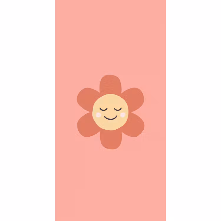 Tapete - Blumen – Zeichentrickfilm – Kind – Rosa — 2