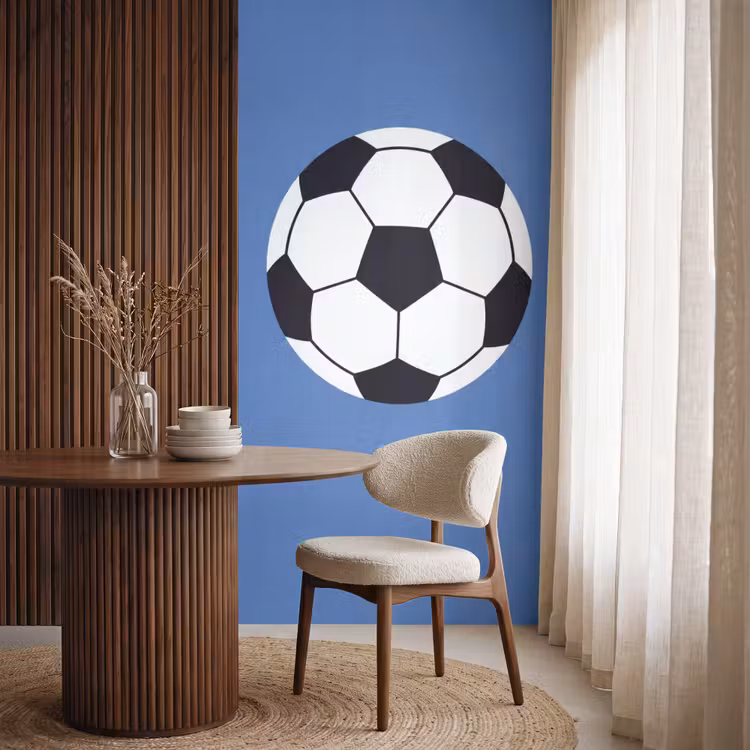 Tapete - Fußball – Schwarz-Weiß – Sport – Illustration – Blau — 4