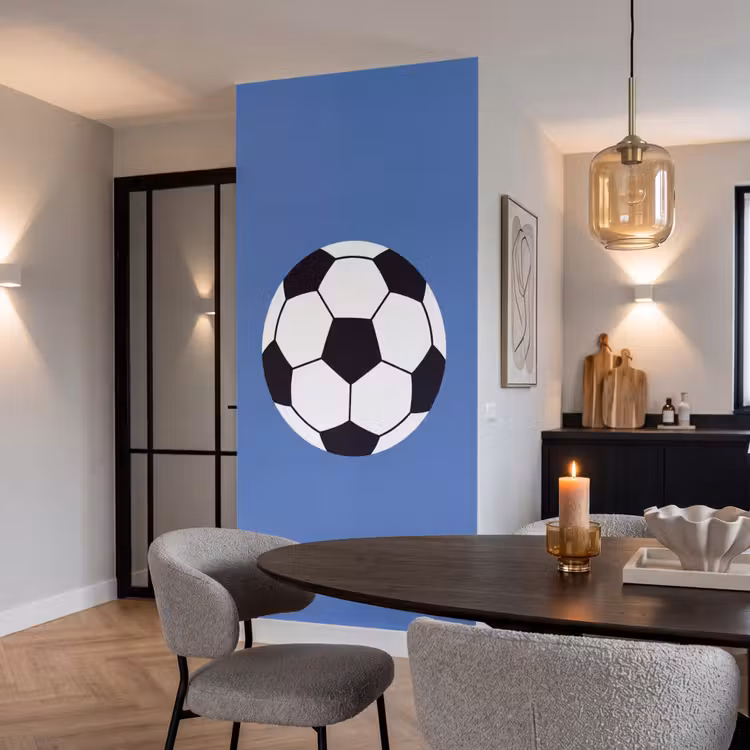 Tapete - Fußball – Schwarz-Weiß – Sport – Illustration – Blau — 5