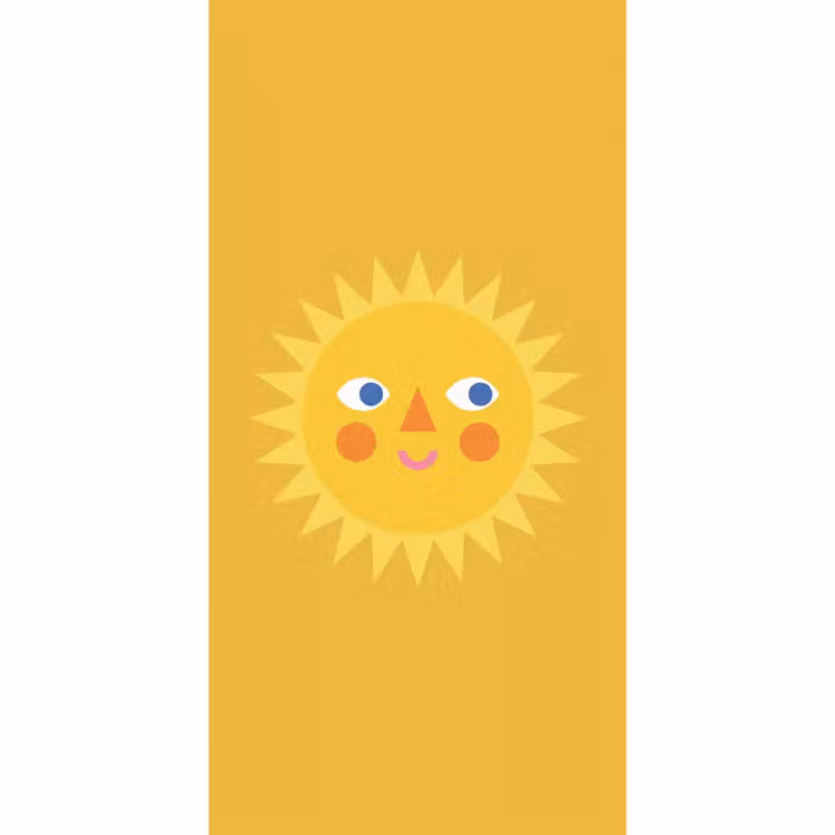 Tapete - Sonne – Gesicht – Sommer – Illustration – Gelb — 2
