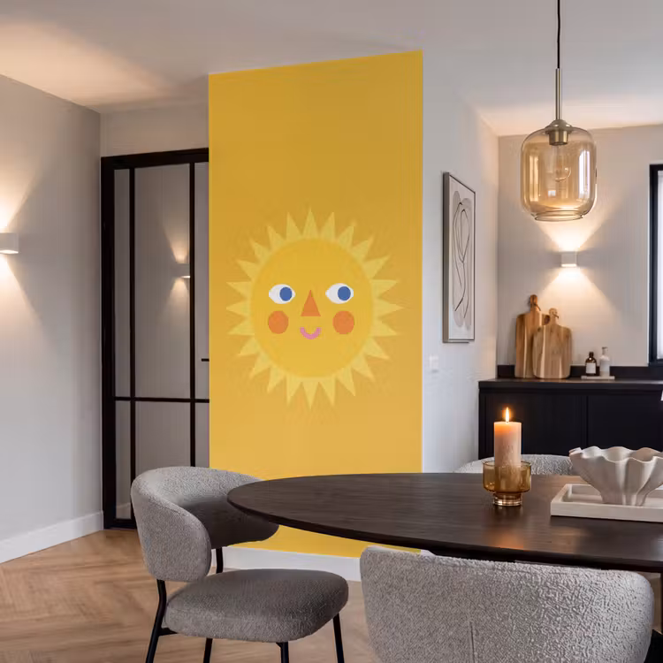 Tapete - Sonne – Gesicht – Sommer – Illustration – Gelb — 5