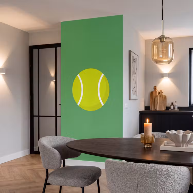 Tapete - Ball – Gelb – Sport – Grün – Illustration — 5