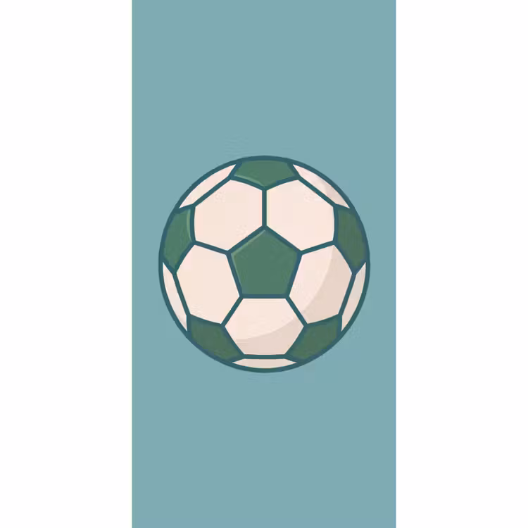 Tapete - Fußball – Geometrisch – Sport – Illustration – Blaugrün — 2