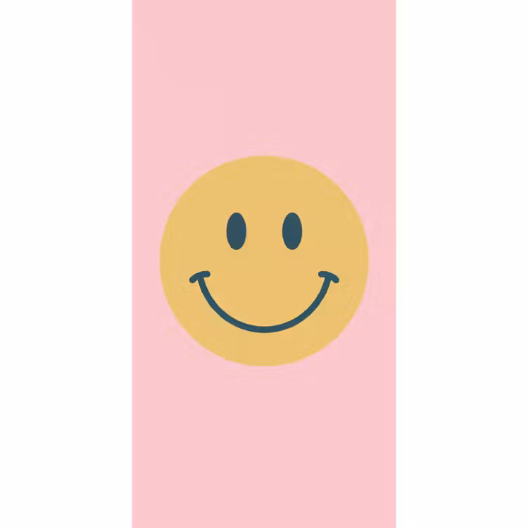 Tapete - Smiley – Gelb – Rosa – Symbol – Minimalistisch — 2