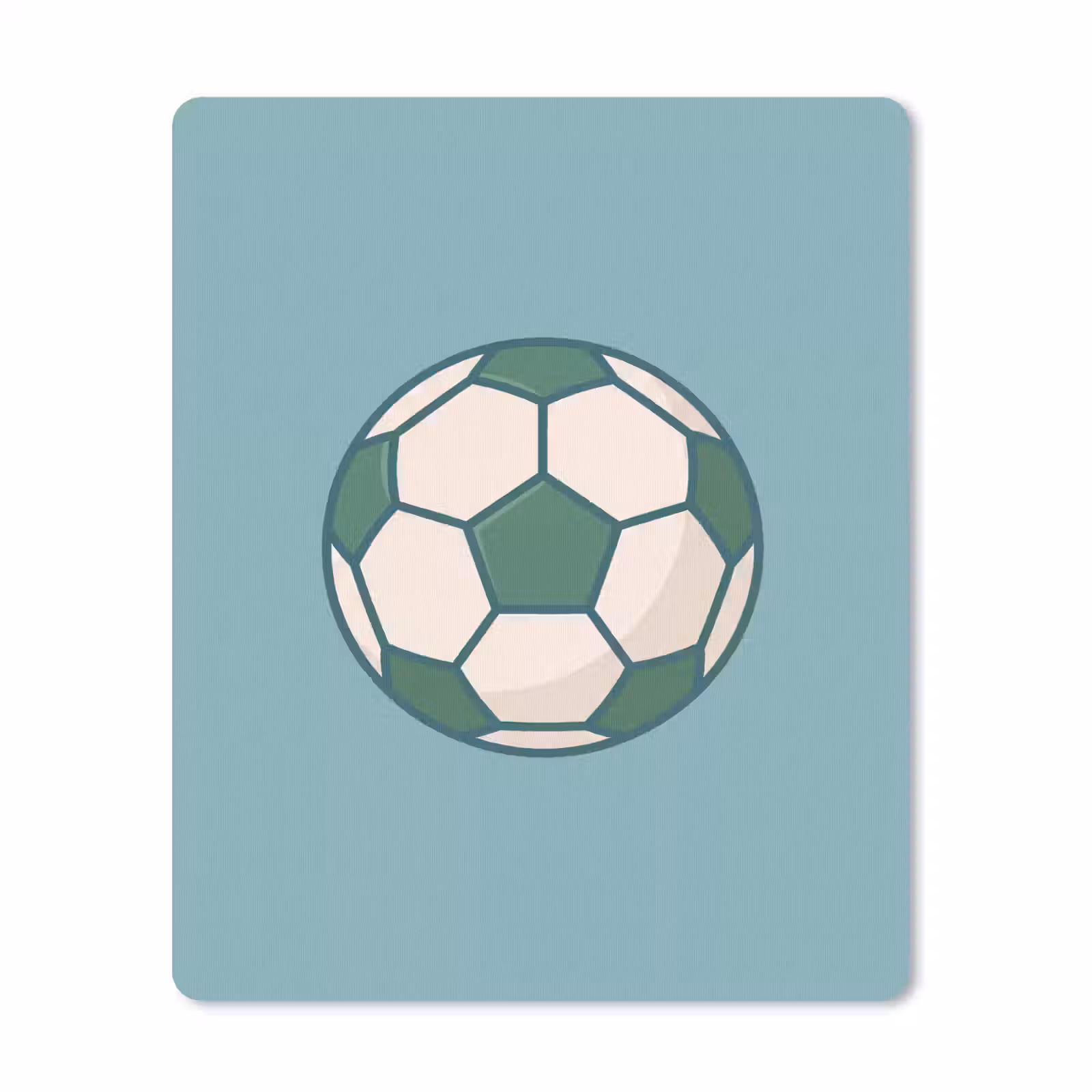 Mauspad - Fußball – Geometrisch – Sport – Illustration – Blaugrün — 1