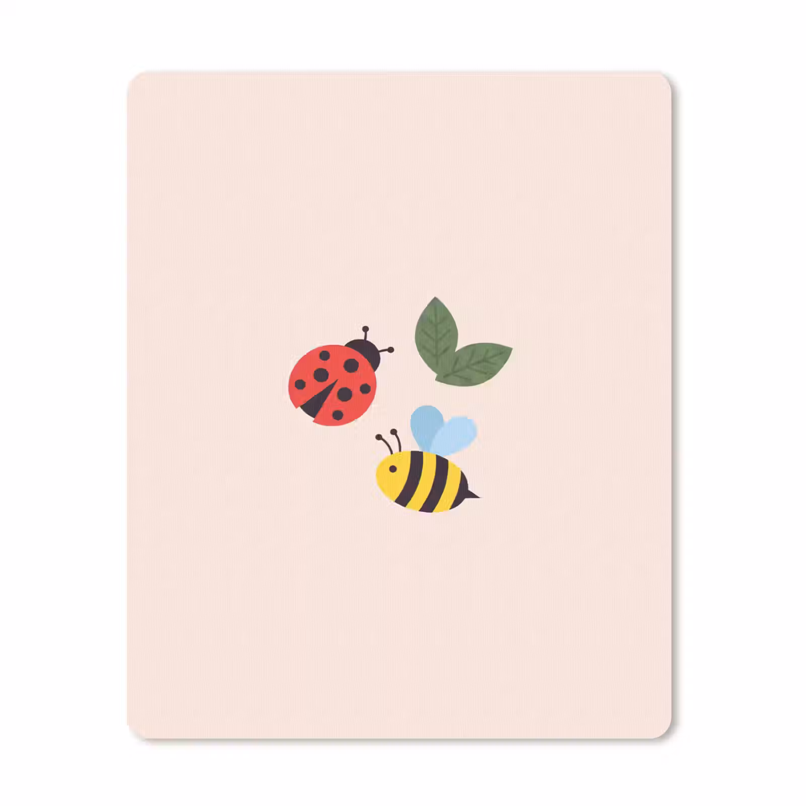 Mauspad - Insekt – Blatt – Natur – Verspielt – Illustration — 1