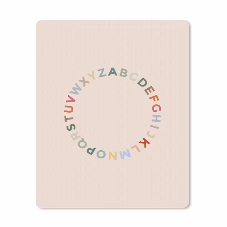 Mauspad - Alphabet – Kreis – Bildung – Spielerisch – Farbenfroh — 1