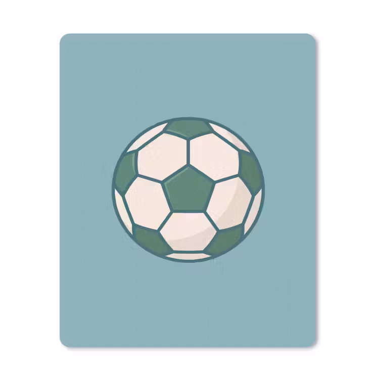 Mauspad - Fußball – Geometrisch – Sport – Illustration – Blaugrün — 1