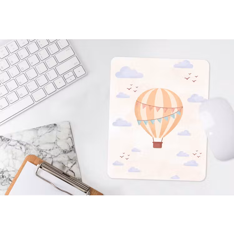 Mauspad - Heißluftballon – Wolken – Illustration – Sanft – Kinderzimmer — 4