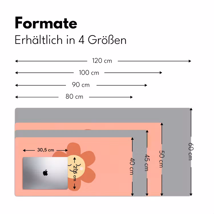 Schreibtischunterlage - Blumen – Zeichentrickfilm – Kind – Rosa — 5