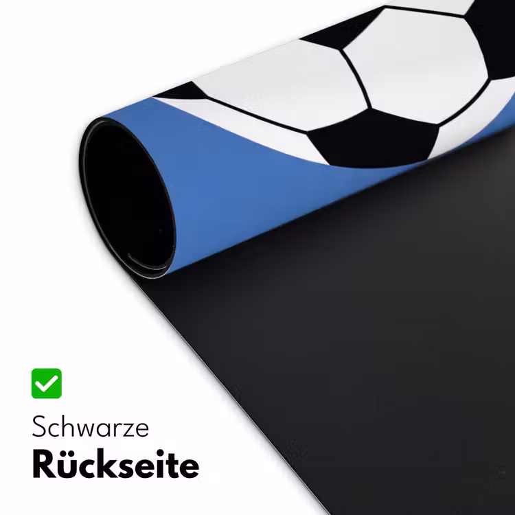 Schreibtischunterlage - Fußball – Schwarz-Weiß – Sport – Illustration – Blau — 2