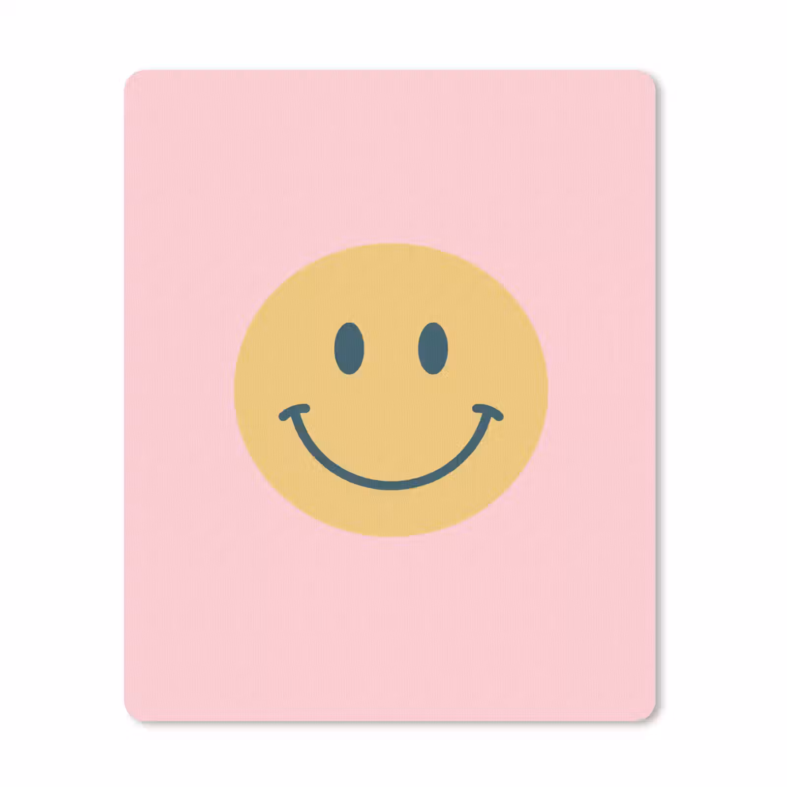 Mauspad - Smiley – Gelb – Rosa – Symbol – Minimalistisch — 1