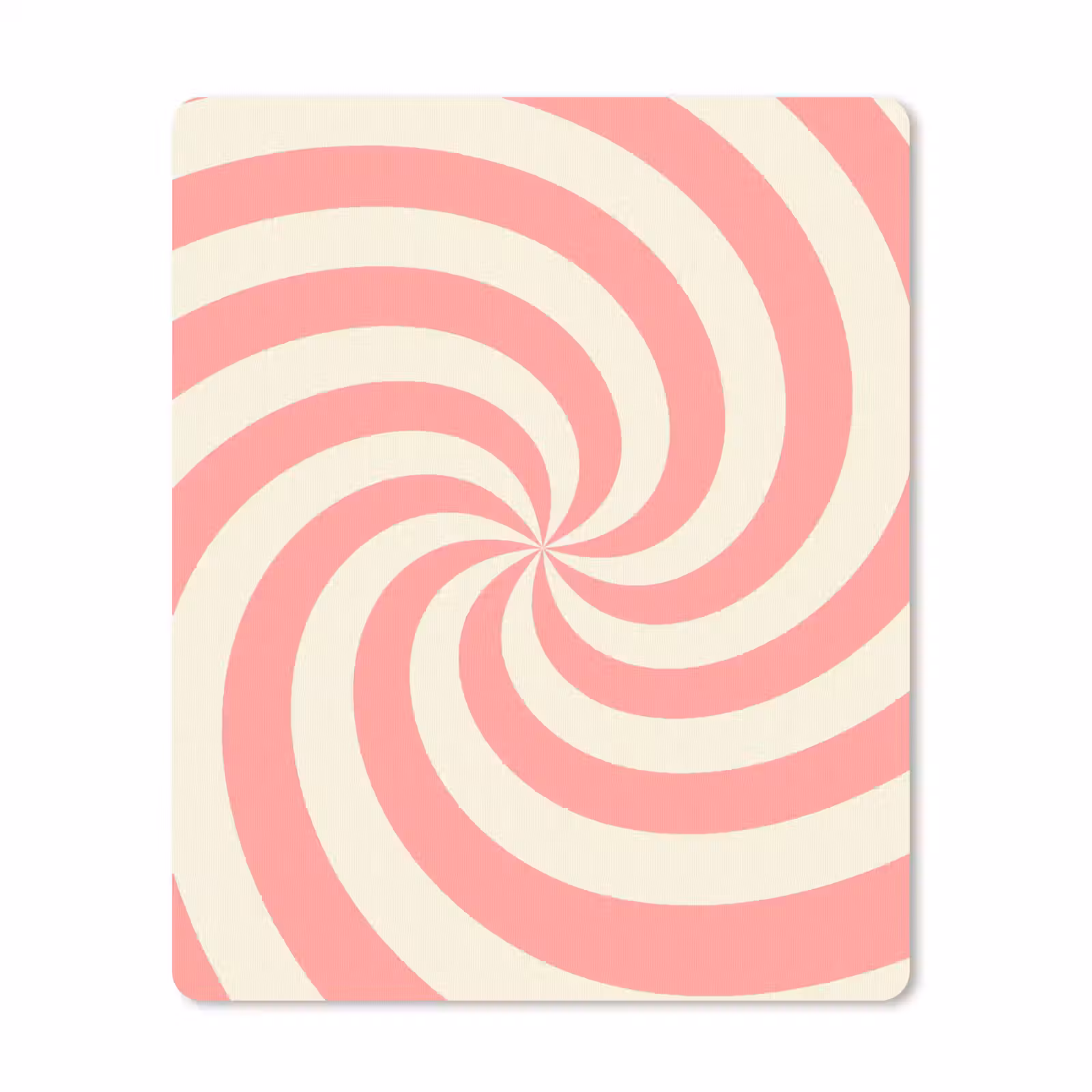 Mauspad - Spirale – Muster – Abstrakt – Rosa – Beige — 1