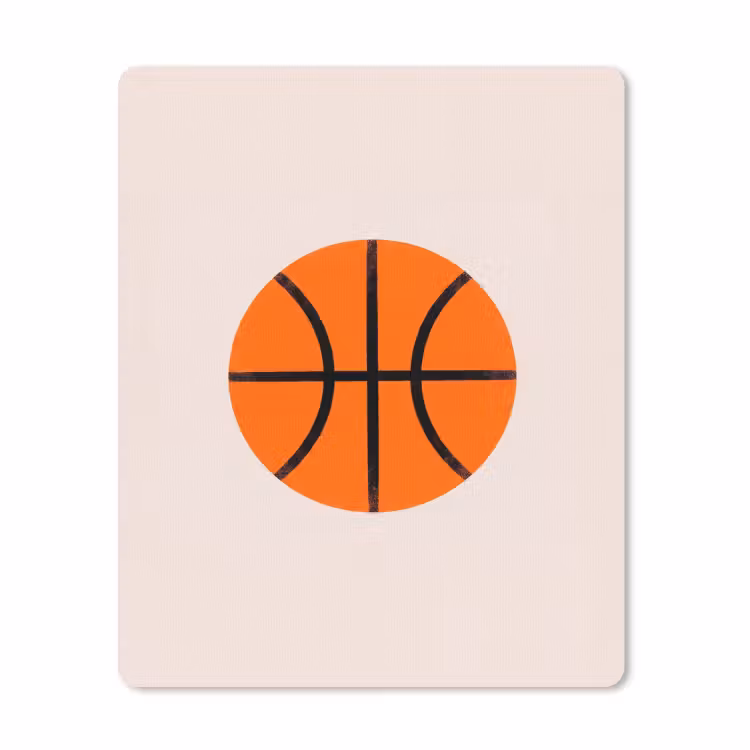 Mauspad - Basketball – Ball – Sport – Illustration – Orange — 1
