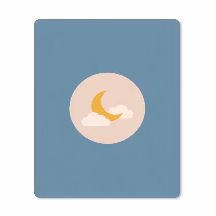 Mauspad - Mond – Wolken – Natur – Abstrakt – Gelb — 1