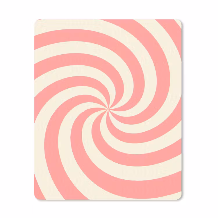 Mauspad - Spirale – Muster – Abstrakt – Rosa – Beige — 1