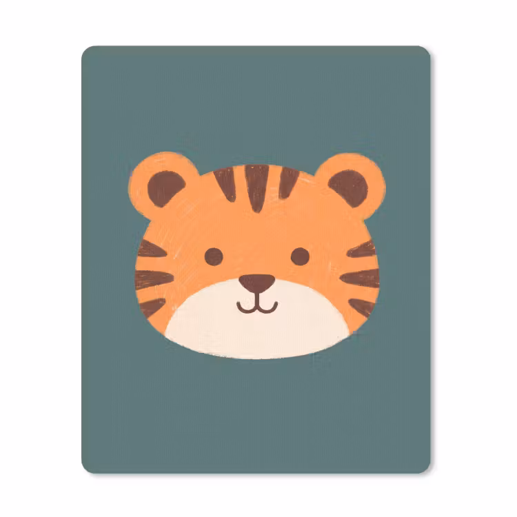 Mauspad - Tiere – Kopf – Orange – Illustration – Modern — 1