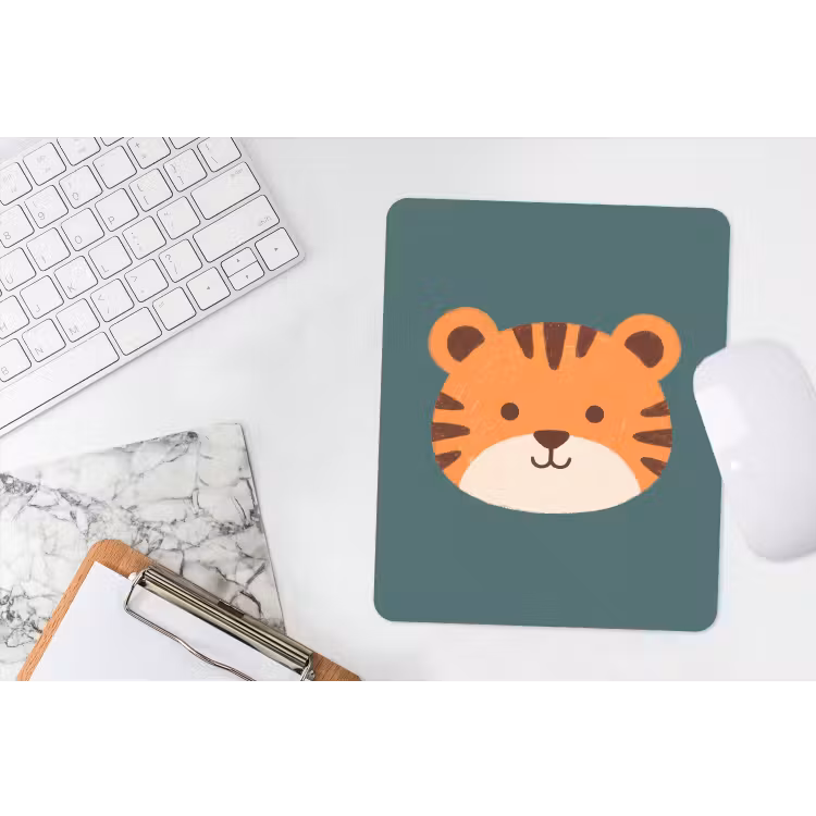 Mauspad - Tiere – Kopf – Orange – Illustration – Modern — 4