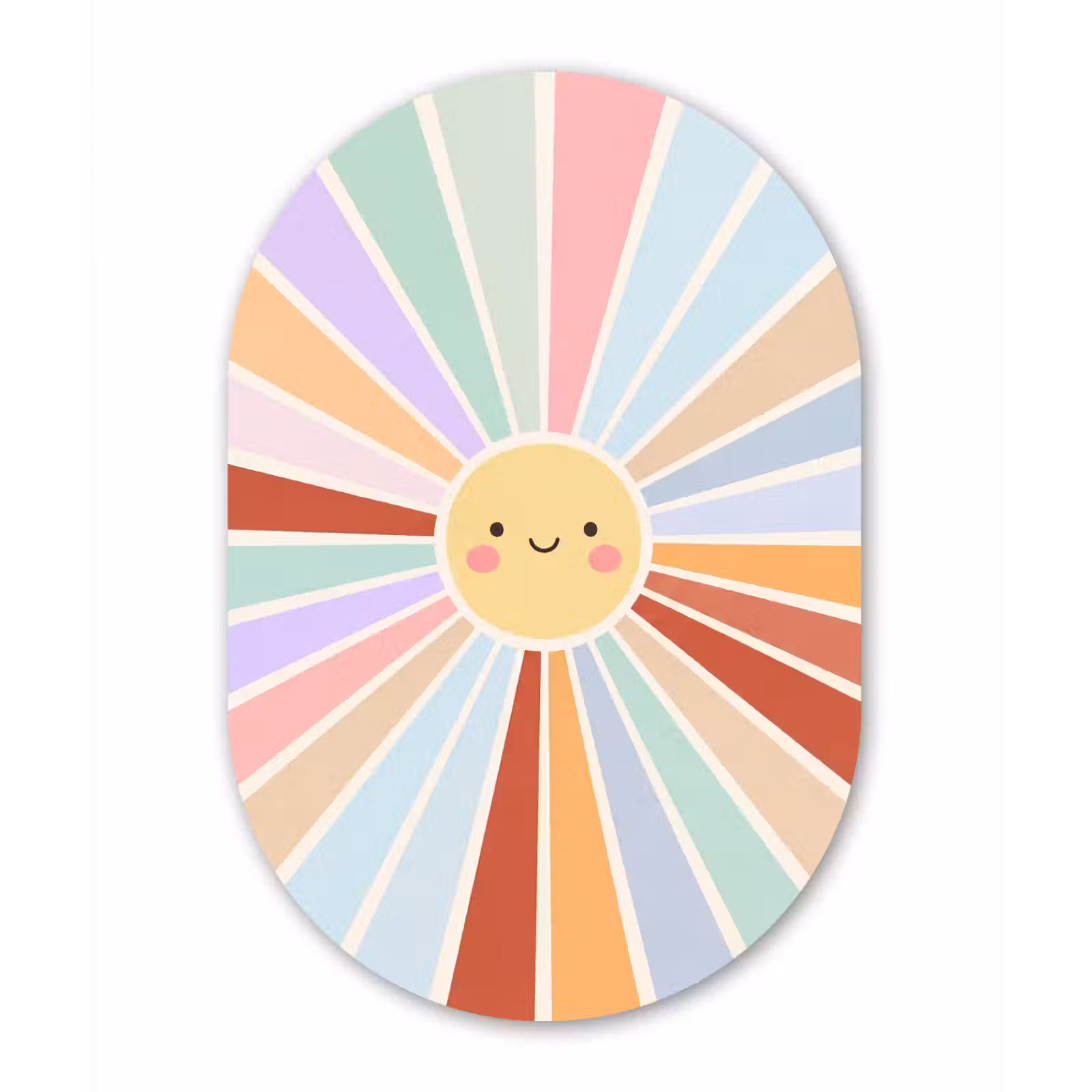 Forexbild Oval - Sonne – Strahlen – Fröhlich – Bunt – Abstrakt — 1