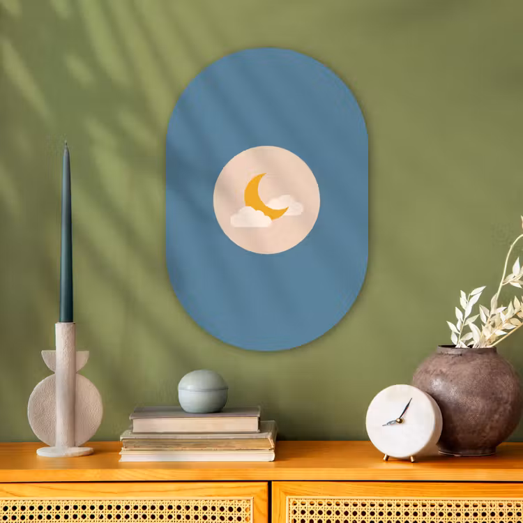 Forexbild Oval - Mond – Wolken – Natur – Abstrakt – Gelb — 3