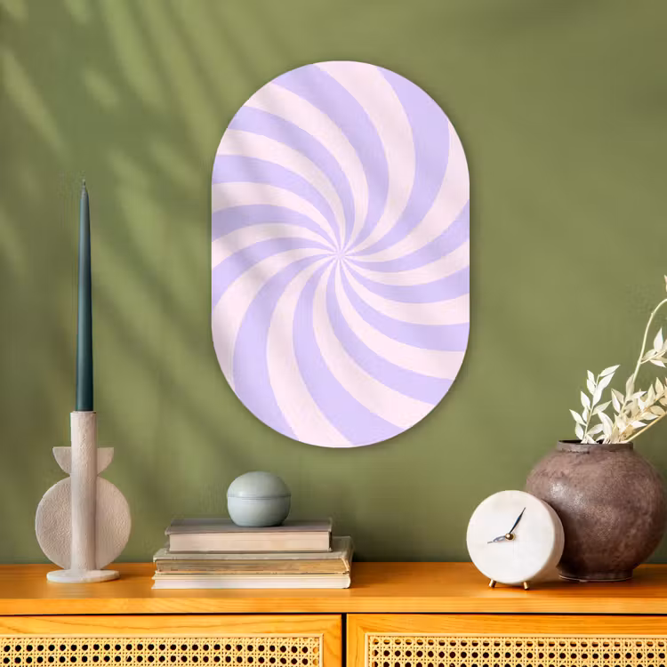 Forexbild Oval - Muster – Spirale – Abstrakt – Modern – Lila-Rosa — 3