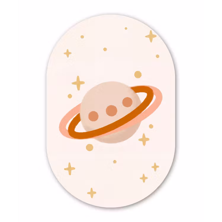Forexbild Oval - Planet – Ringe – Weltraum – Illustration – Beige — 1