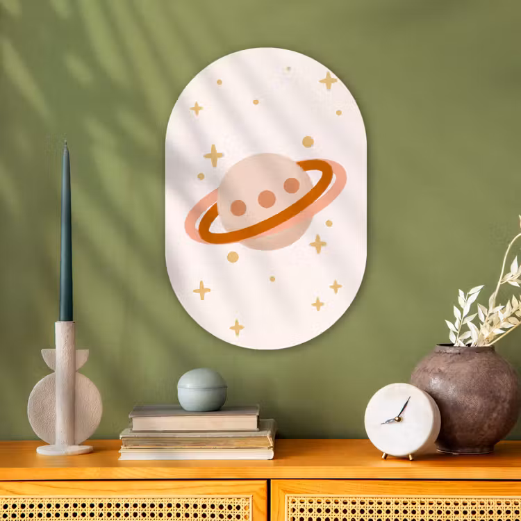 Forexbild Oval - Planet – Ringe – Weltraum – Illustration – Beige — 3
