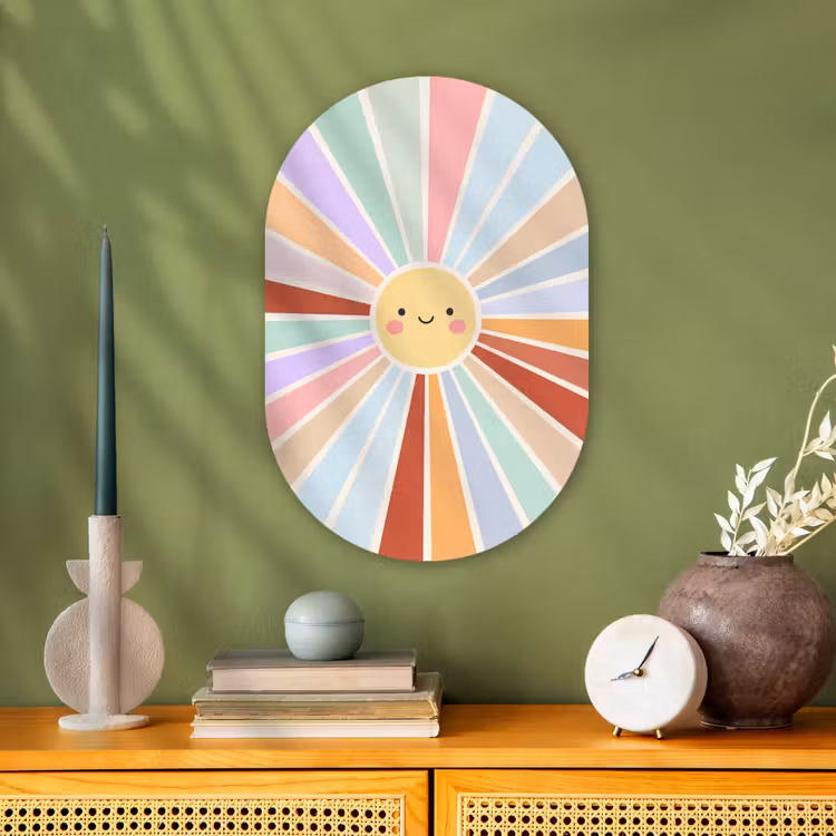 Forexbild Oval - Sonne – Strahlen – Fröhlich – Bunt – Abstrakt — 3