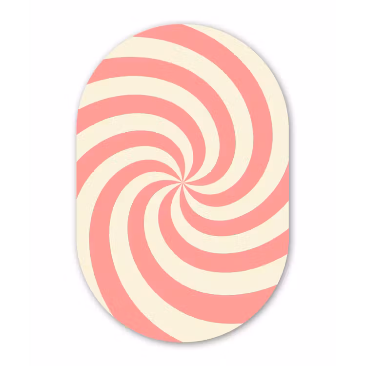 Forexbild Oval - Spirale – Muster – Abstrakt – Rosa – Beige — 1