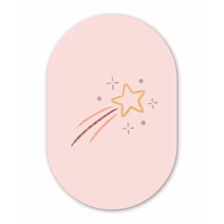 Forexbild Oval - Stern – Fallend – Illustration – Pastell — 1