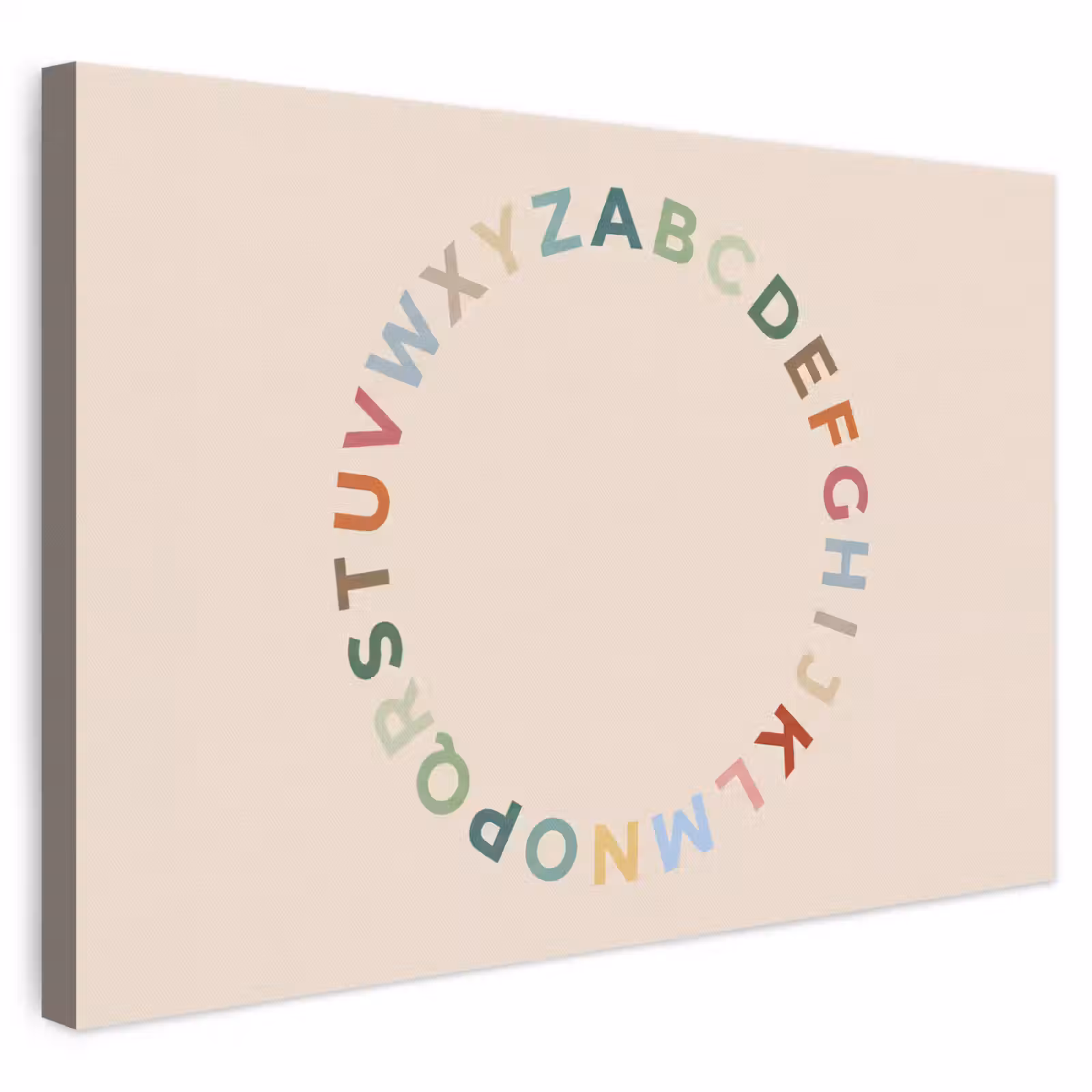 Leinwandbild - Alphabet – Kreis – Bildung – Spielerisch – Farbenfroh — 1