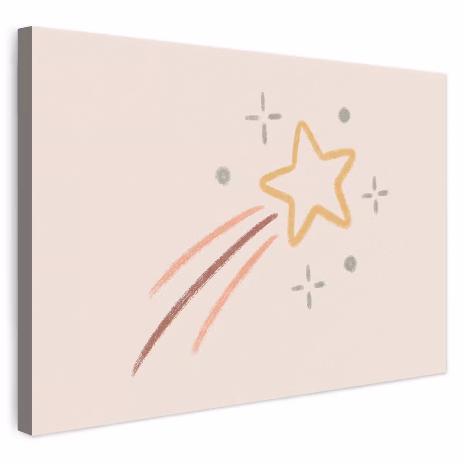 Leinwandbild - Stern – Fallend – Illustration – Pastell — 1