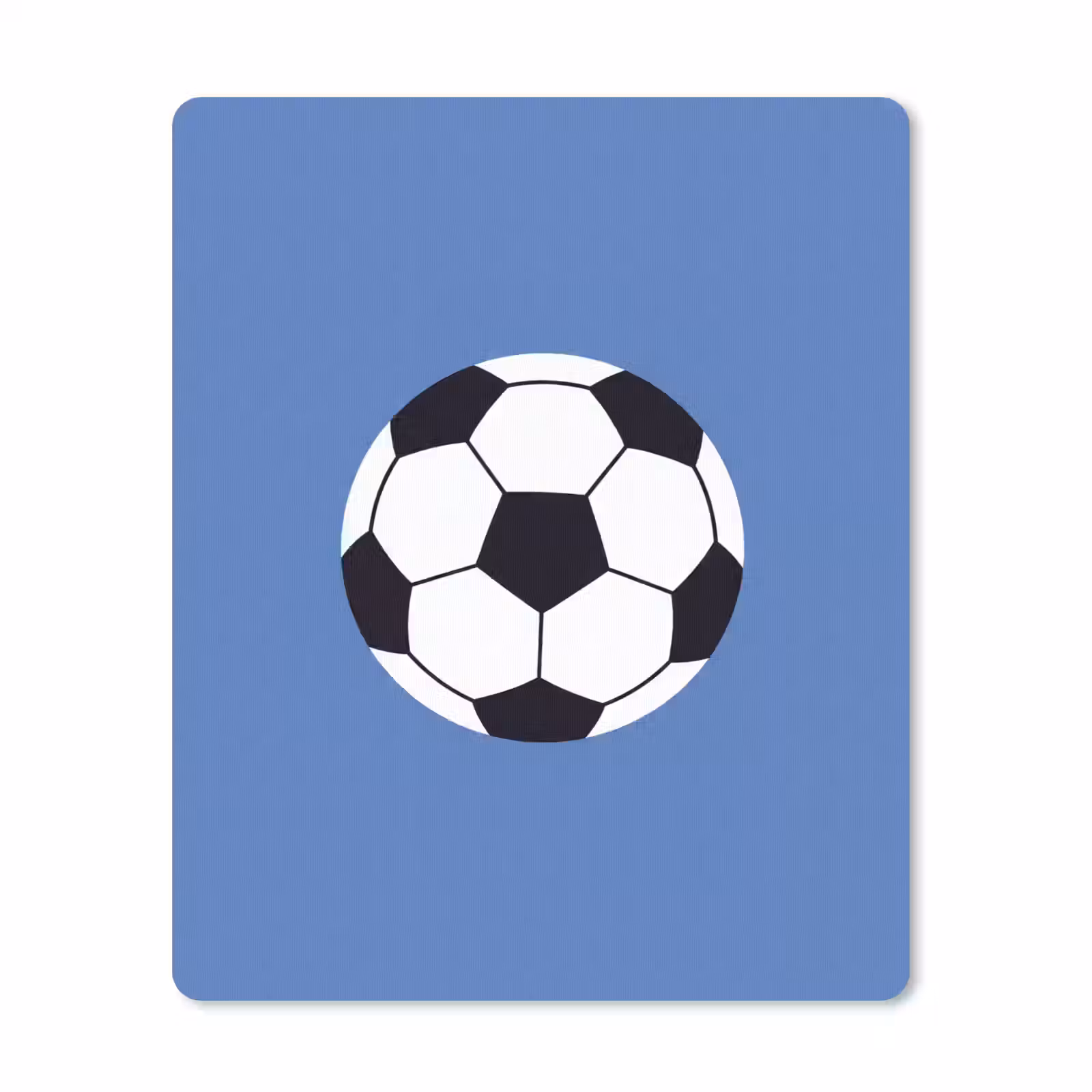 Mauspad - Fußball – Schwarz-Weiß – Sport – Illustration – Blau — 1
