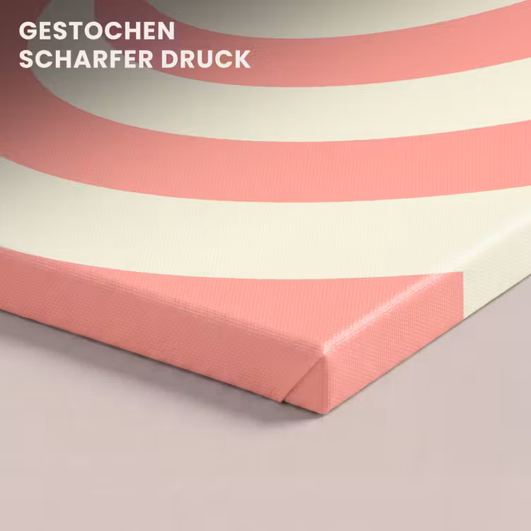 Leinwandbild - Spirale – Muster – Abstrakt – Rosa – Beige — 4