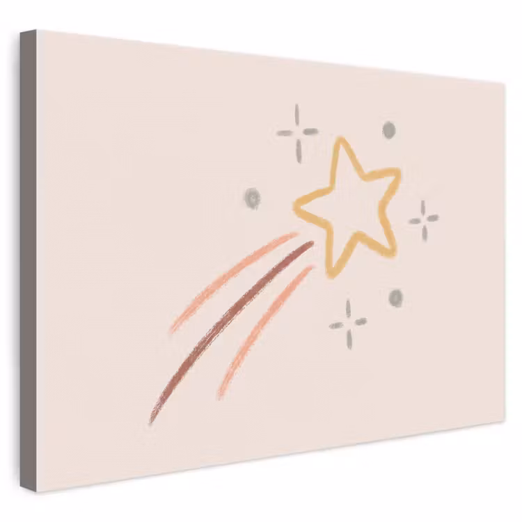 Leinwandbild - Stern – Fallend – Illustration – Pastell — 1
