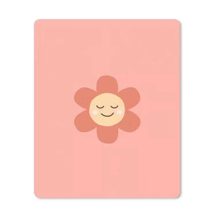 Mauspad - Blumen – Zeichentrickfilm – Kind – Rosa — 1