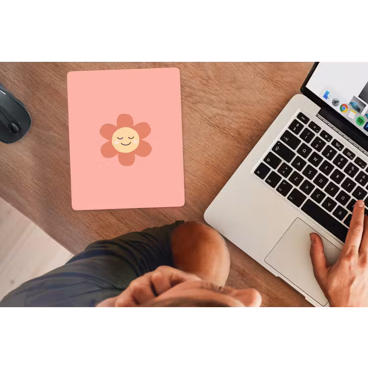Mauspad - Blumen – Zeichentrickfilm – Kind – Rosa — 2