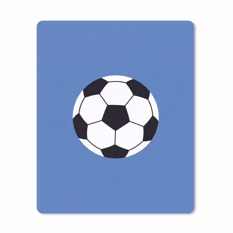 Mauspad - Fußball – Schwarz-Weiß – Sport – Illustration – Blau — 1