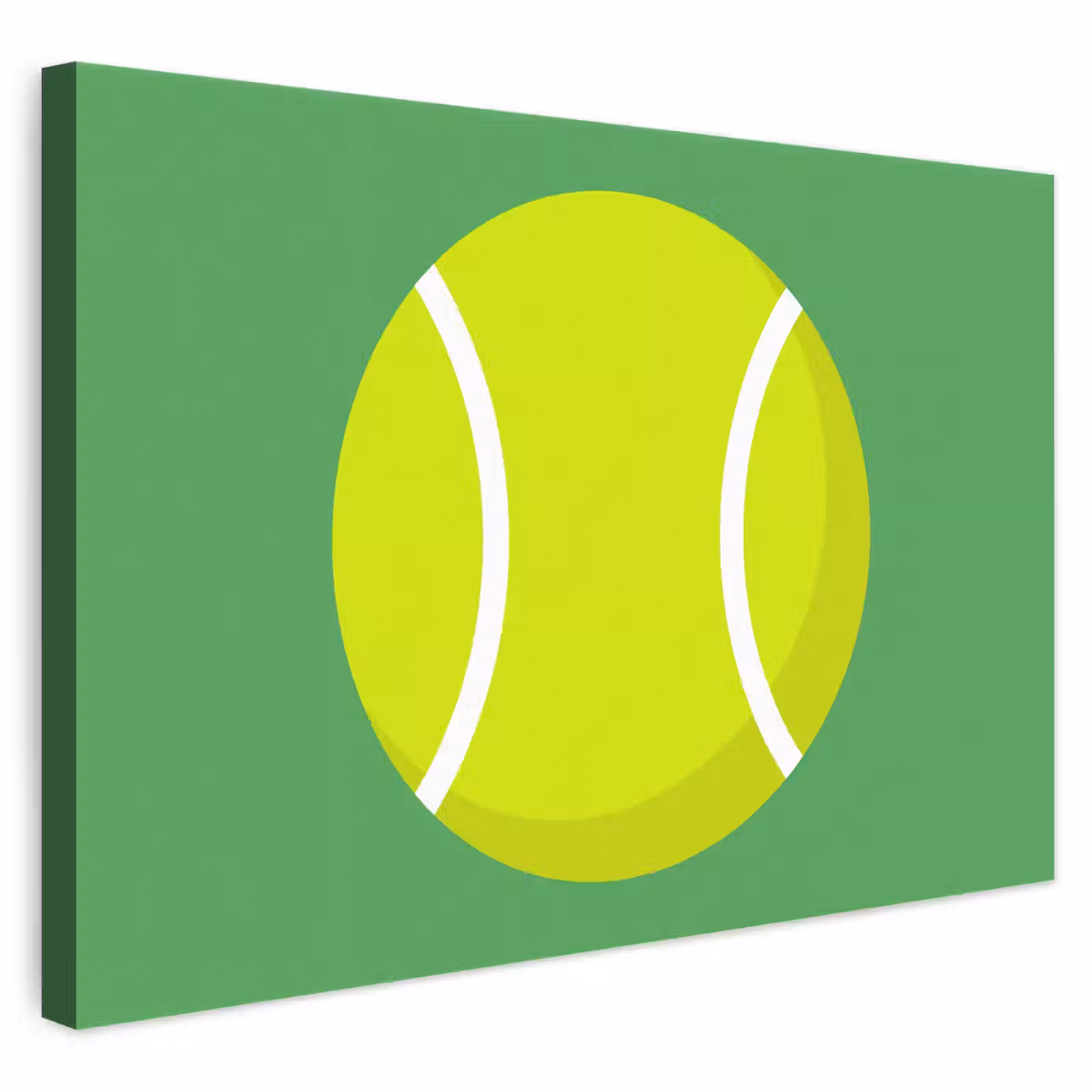 Leinwandbild - Ball – Gelb – Sport – Grün – Illustration — 1