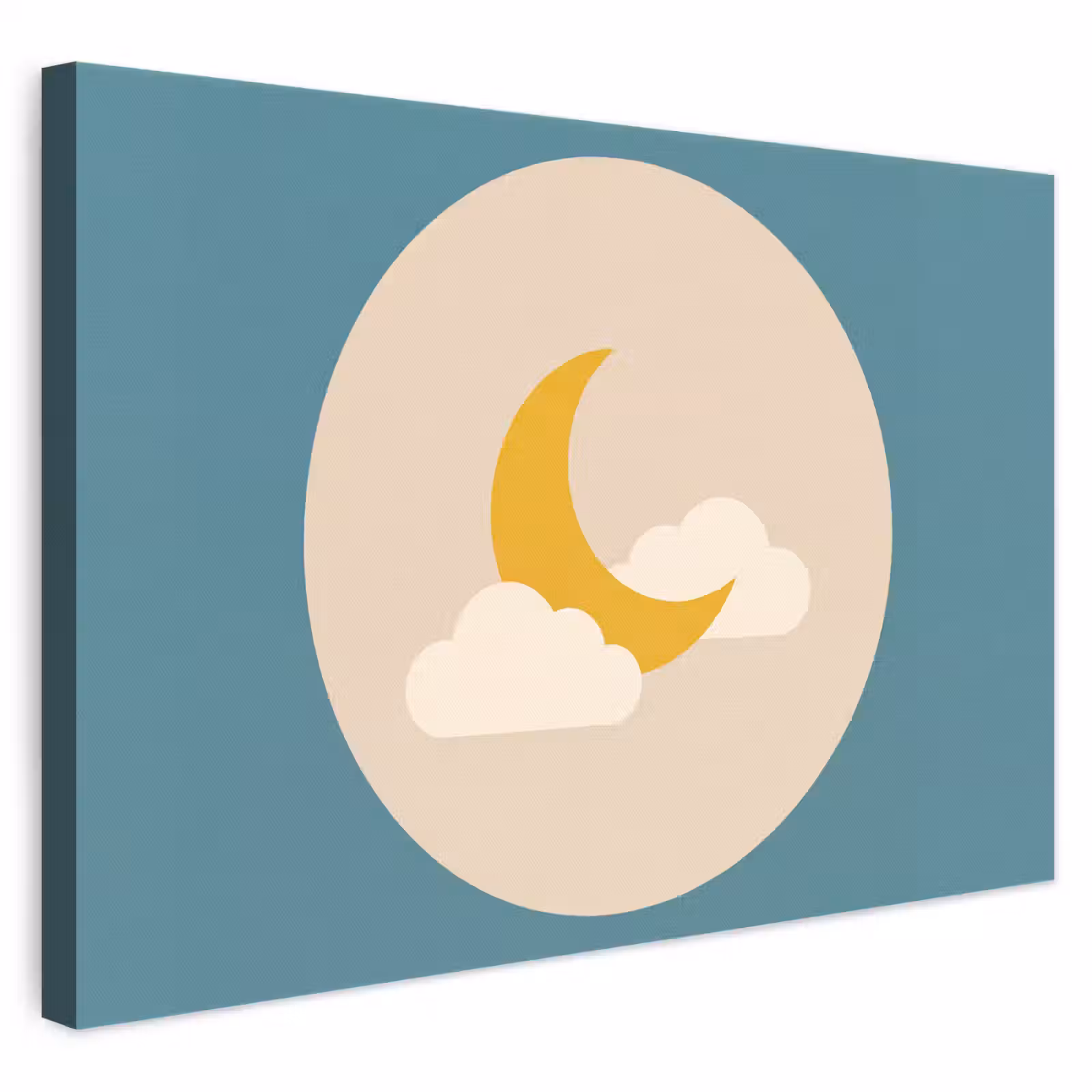 Leinwandbild - Mond – Wolken – Natur – Abstrakt – Gelb — 1