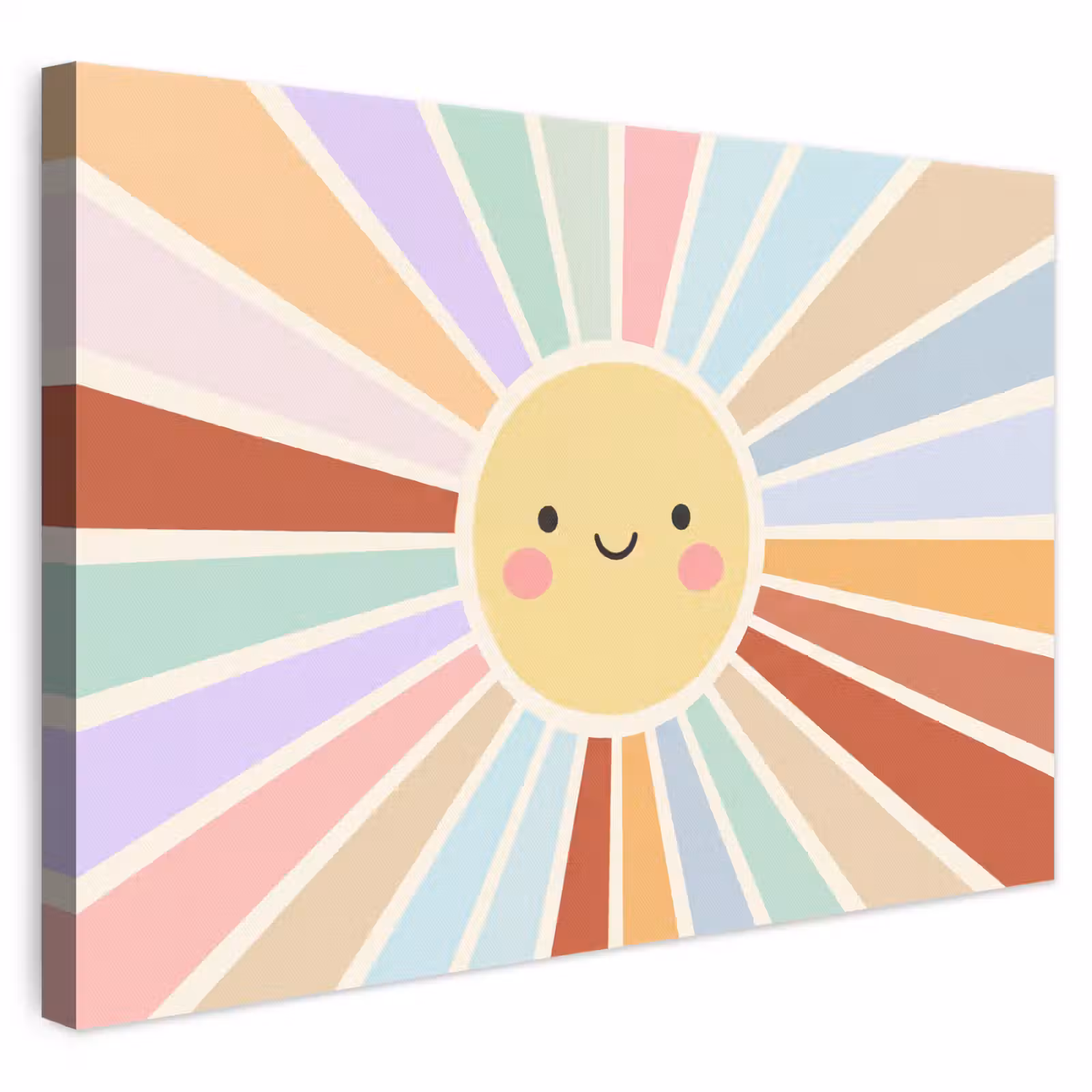 Leinwandbild - Sonne – Strahlen – Fröhlich – Bunt – Abstrakt — 1